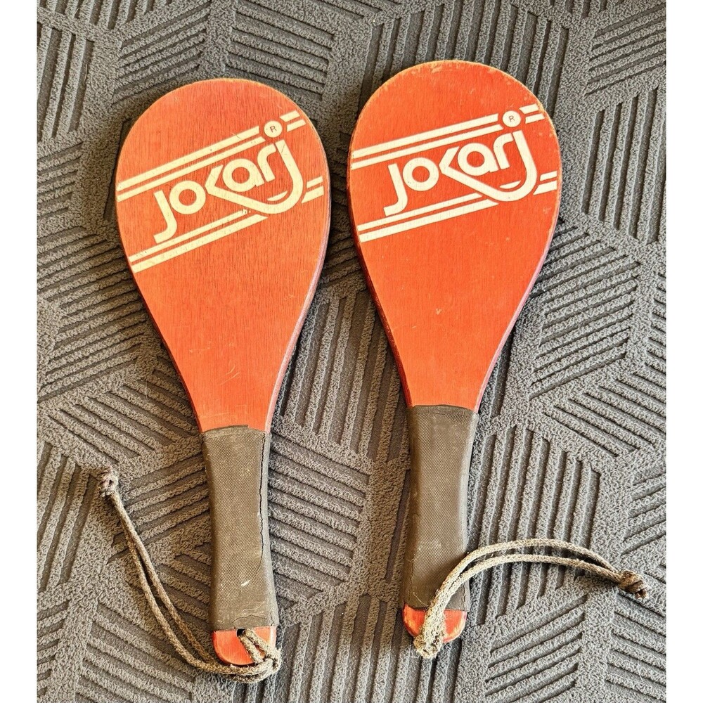 Vintage Red JOKARI Racquet Paddles Sport Game Standard Model Floor Practice Used